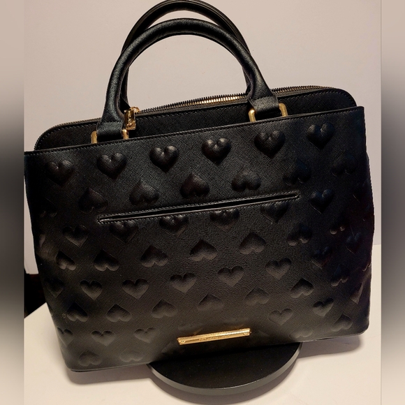 Betsey Johnson Handbags - Betsey Johnson Black Heart-Patterned